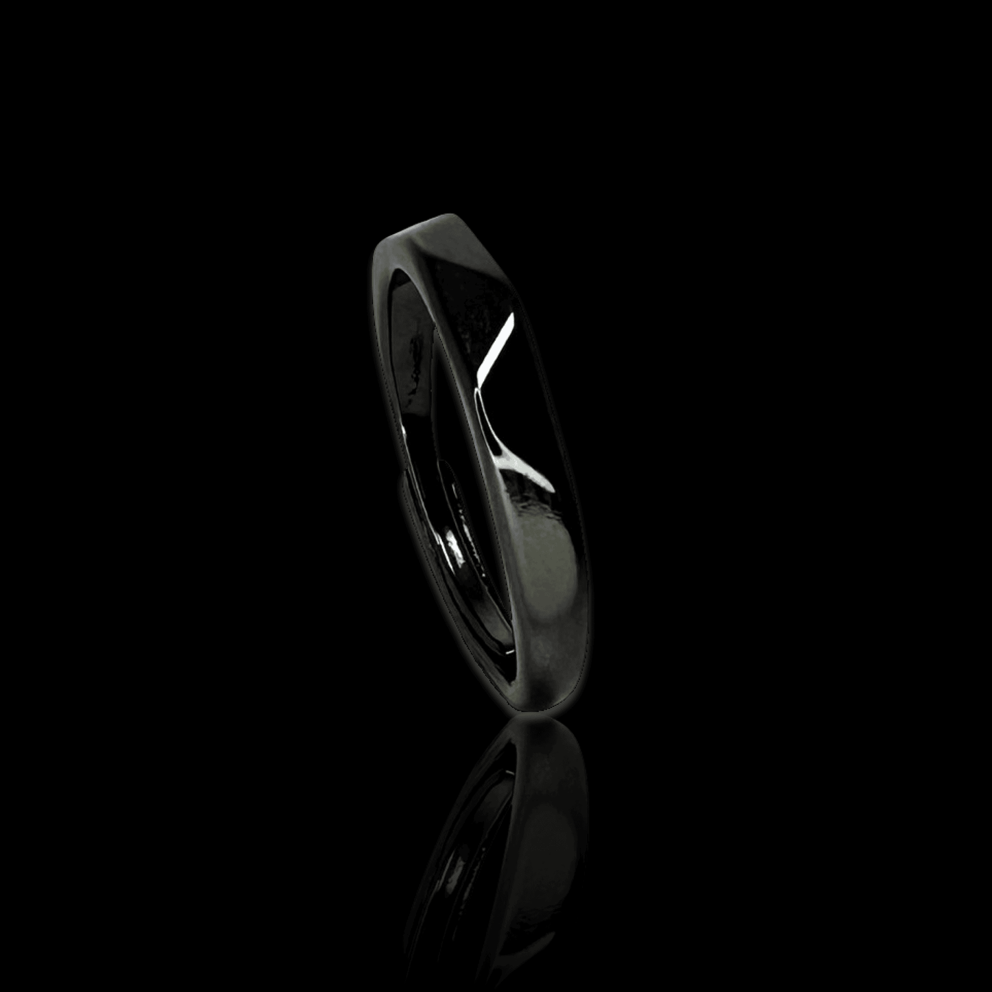 Obsidian Geometry Ring