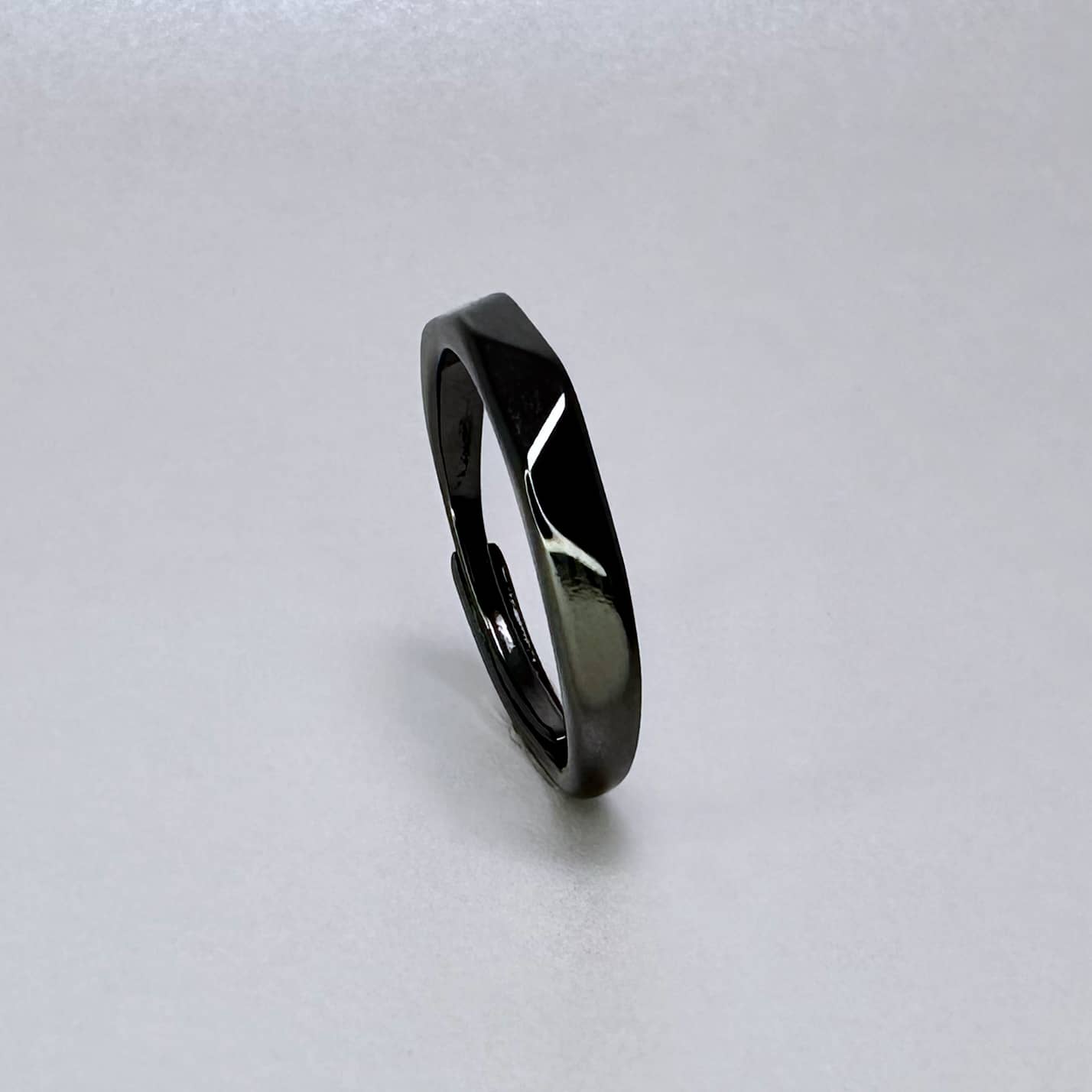 Obsidian Geometry Ring