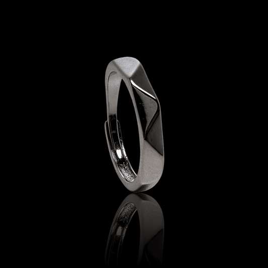 Obsidian Geometry Ring